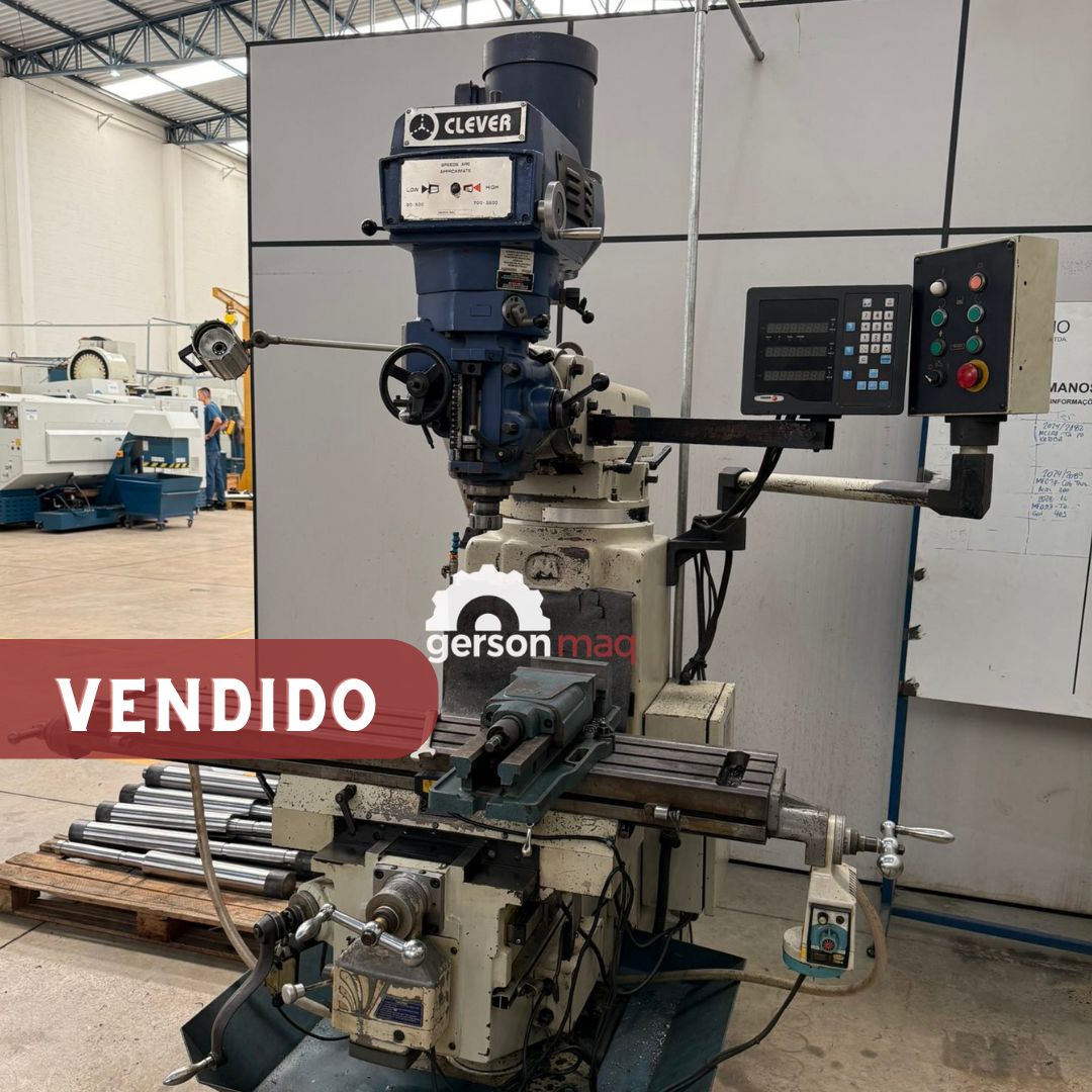 FRESADORA FERRAMENTEIRA ISO 40 CLEVER 4VS - ANO 2005 - COMPLETA