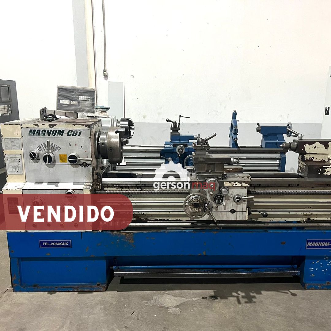 TORNO MECANICO MAGNUM CUT FEL-2060 GNX  500 X 1500 mm com Digital