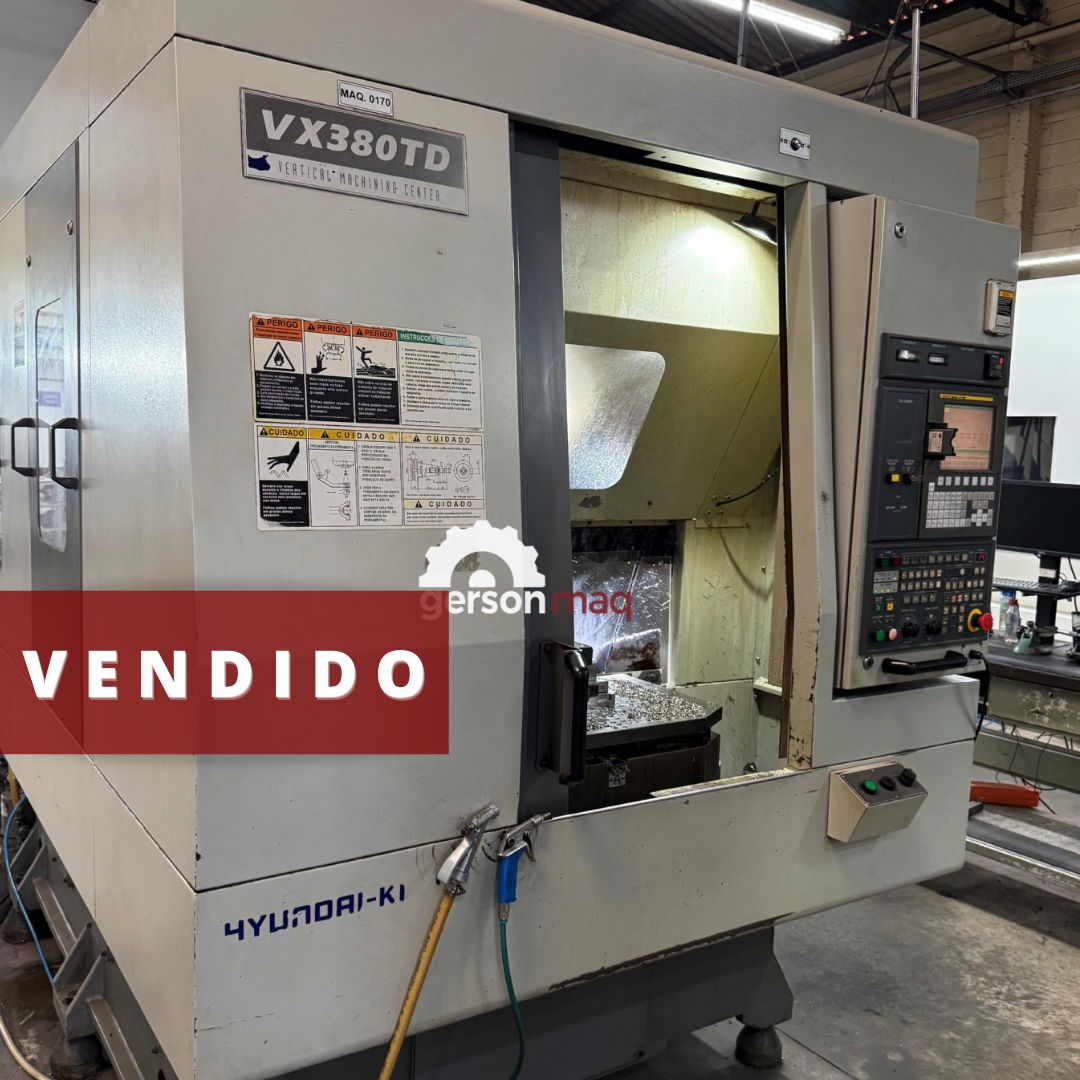 CENTRO DE USINAGEM DUPLO PALLET HYUNDAI VX380TD - ANO 2008