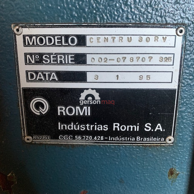 TORNO CNC ROMI CENTUR 30 RV MACH 08